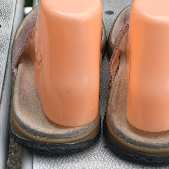 Simplybasic Women's Pink Suede Sandals Size 7 - Picture 9 of 11